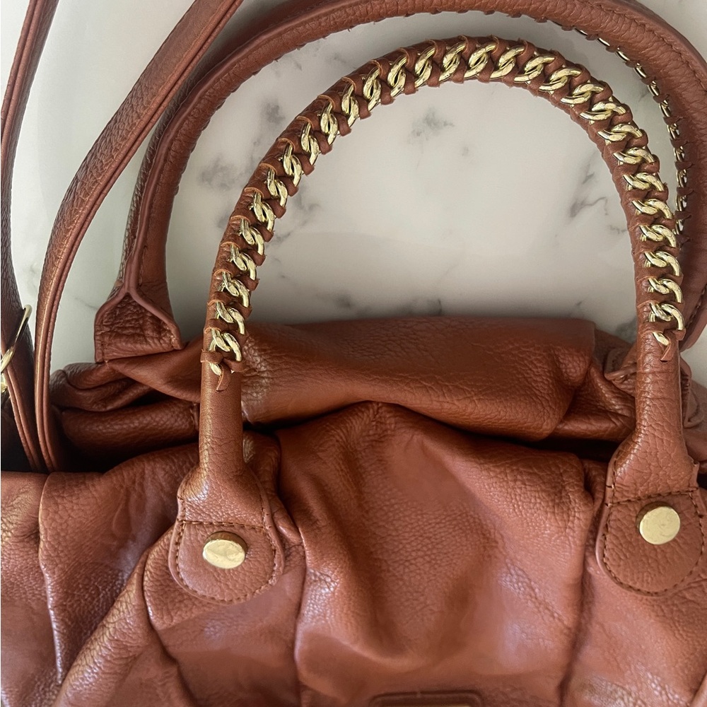 Steve Madden Brown Leather Satchel - Picture 2 of 4